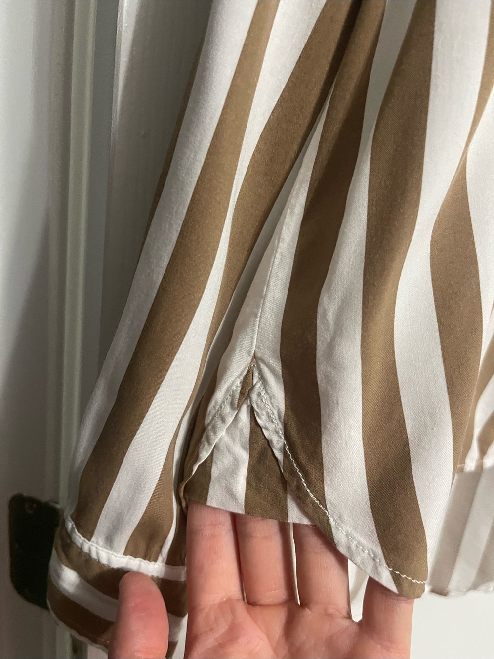 Velvet Heart Brown and White Striped Button-Down Shirt - Picture 7 of 10